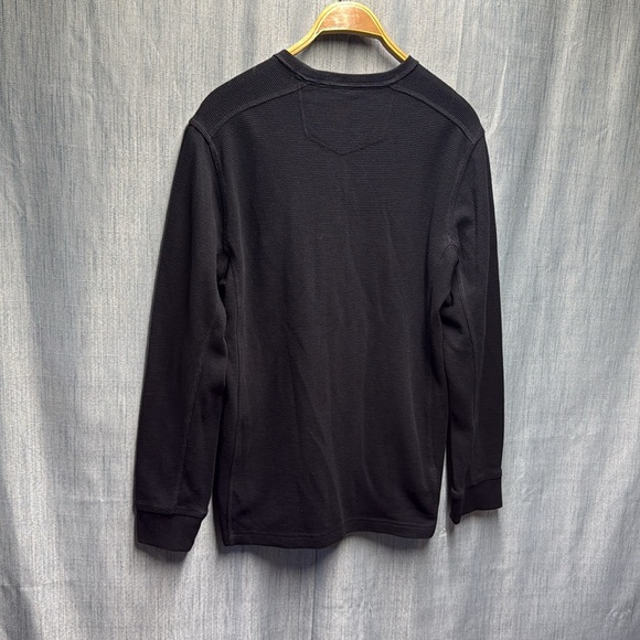 Eddie Bauer Black Long Sleeve waffle fabric size medium - Picture 3 of 6
